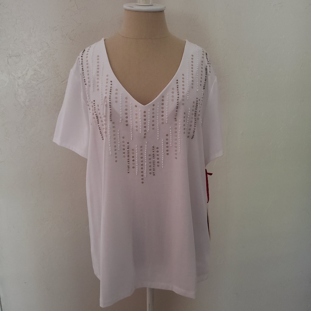 Nwt Ruby Rd. Sequin/Beaded Top